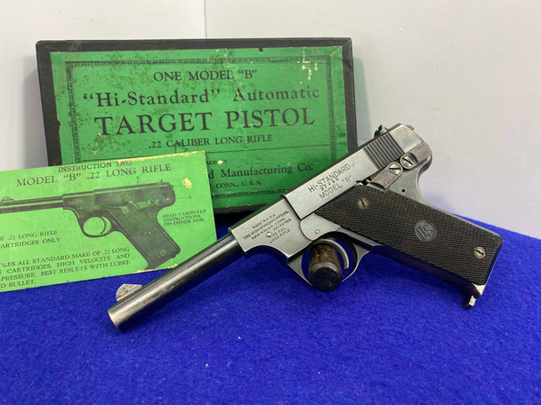 Hi-Standard Model B .22 Blue 4 1/2" *GORGEOUS .22 LONG RIFLE MODEL *