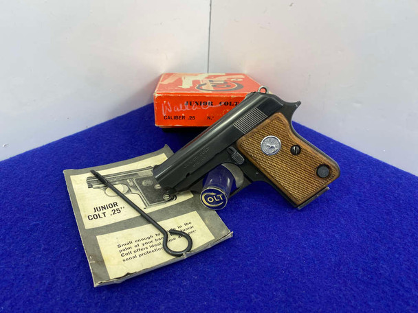 1968 Colt Junior .25 ACP Royal Blue 2 1/4" *OUTSTANDING COLT PISTOL*