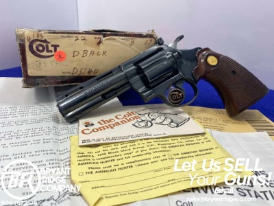 -Vintage- Colt Diamondback .22 LR Blue -COLLECTIBLE SNAKE REVOLVER- Amazing