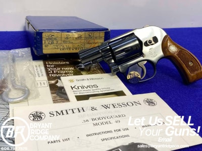 1981 Smith Wesson Bodyguard 49 .38 Spl 2" *DESIRABLE NO-DASH REVOLVER*