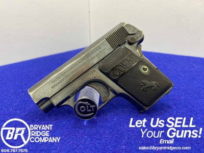 1921 Colt 1908 Vest Pocket Hammerless .25ACP *COMPACT COLT PISTOL*