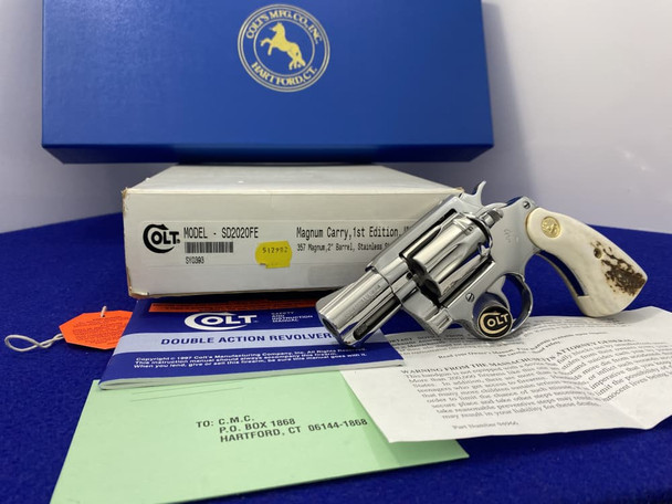 1998 Colt Magnum Carry RARE 1st EDITION *BREATHTAKING BRIGHT STAINLESS*