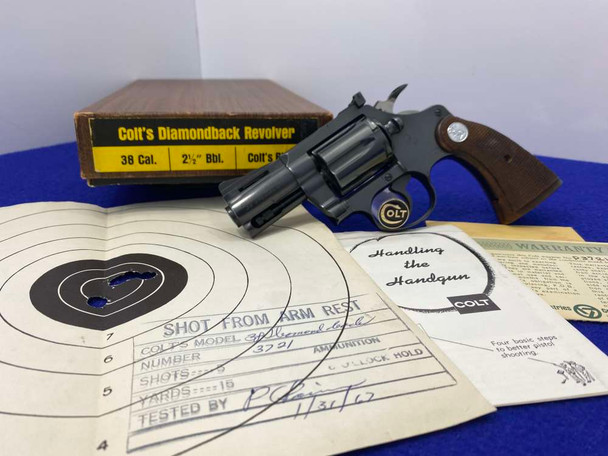 1967 Colt Diamondback .38 Spl Blue 2.5" -SECOND YEAR OF PRODUCTION- Coveted
