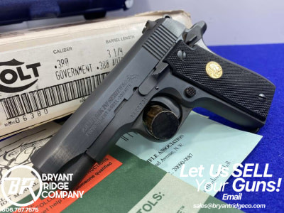 1991 Colt Government .380 Blue 3.25" *EXCELLENT 380 GOVERNMENT MODEL*