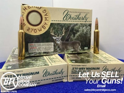 60 Rds of Weatherby .270 Wby Mag 150 Gr/130 Gr *ULTRA-HIGH VELOCITY AMMO*