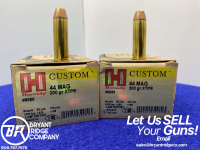 40 Rds of Hornady Custom .44 Mag 200 Gr XTP *HIGH-QUALITY AMMUNITION* 