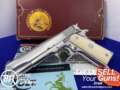 1988 Colt Government Series 80 .45 ACP -BREATHTAKING BRIGHT STAINLESS-