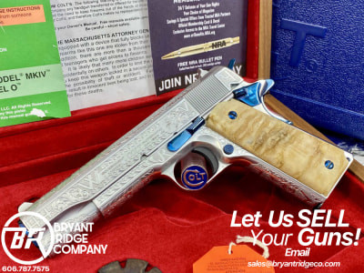 Colt Government CATTLE BRAND *1 OF ONLY 50* Master Hand Engraved PHENOMENAL-GID1159965295