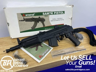 Arsenal Sam7K-01 7.62x39mm Blk 10.5" *HIGH GRADE BULGARIAN AK-STYLE PISTOL*