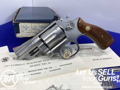 1975 Smith Wesson 66 .357 Stainless 2.5" *ORIGINAL BOX* -Desirable Variant-