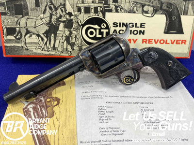 1975 Colt Single Action Army .45 LC Blue 5.5" *IMMACULATE 2nd GENERATION*