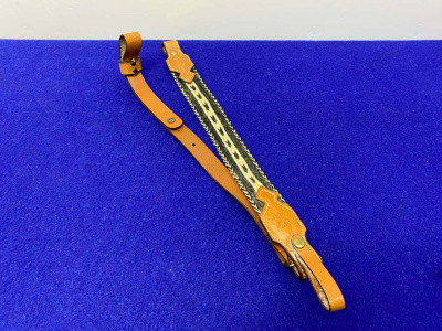 Browning Horsehair Rifle Sling Black & White *VINTAGE LEATHER SLING*