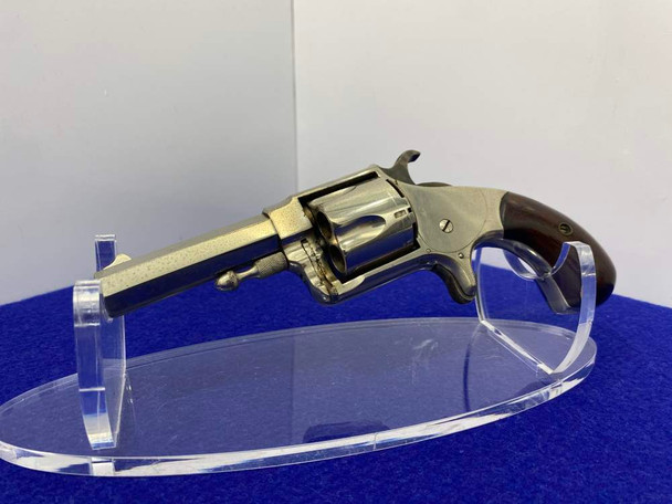 Hopkins & Allen XL No.7 .41 Rimfire Nickel *ANTIQUE SINGLE-ACTION REVOLVER*