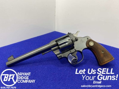 1950 Colt Officer's Model .38 Spl Blue 6" *FOURTH ISSUE EXAMPLE*