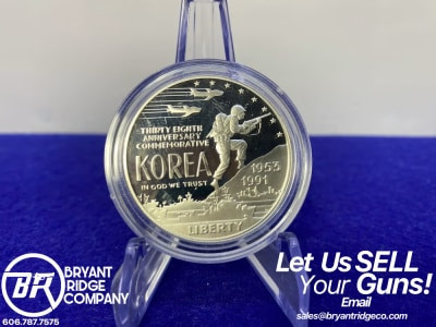 *1991 Korean War 38th Anniversary Proof 90% Silver Dollar - DESIRABLE SILVER