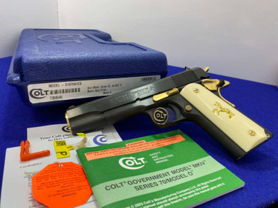 Colt Government .45ACP 5" *ROYAL BLUE with STUNNING GOLDEN ACCENTS*