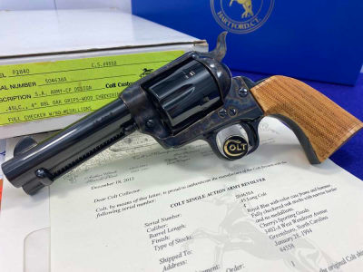 1994 Colt Single Action Army .45 Blue *COLT CUSTOM SHOP* Astonishing Set!