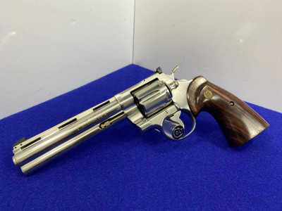 1970 Colt Python Nickel 6" -DESIRABLE COLT CUSTOM SHOP EXAMPLE-  