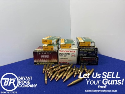 223 Rem Ammo Lot Federal Winchester Mixed Brass *RANGE SUPPLY*