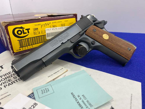 1989 Colt Delta Elite 10mm Blued 5" *ULTRA RARE BLUE MODEL*
