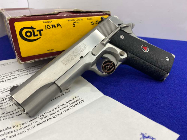 1989 Colt Delta Elite 10mm Stainless 5" *BEAUTIFUL COLT SEMI-AUTOMATIC*