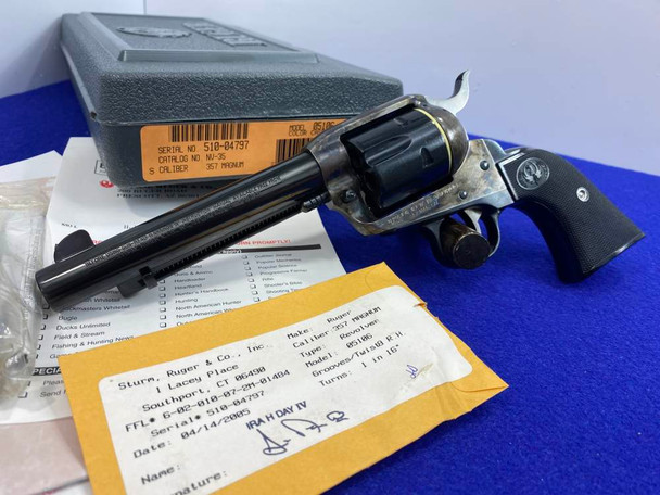 2005 Ruger Vaquero 357 Mag Blue 5.5" *GORGEOUS CASE COLORED RECEIVER*