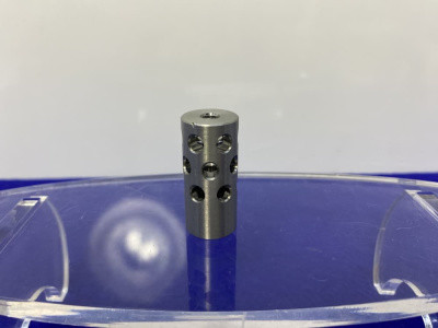 Unreamed 3-Hole Muzzle Brake Blue/Blk *1/2x28 THREAD/ .19 ID/ .785 OD*