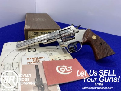 1977 Colt Trooper MK III .357Mag Nickel 6" *PREMIUM DOUBLE-ACTION REVOLVER*