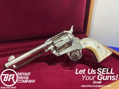 1992 Colt Single Action Army 45 Nickel 4.75 *GENUINE MOTHER OF