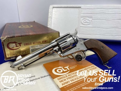 1980 Colt Single Action Army .44Spl *MINT NICKEL THIRD GEN* New Old Stock