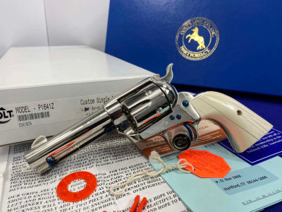 Colt Single Action Army Nickel *DESIRABLE WILKERSON MODEL* RARE 4" *Ejector