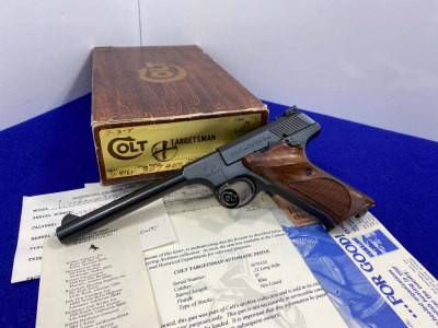 1976 Colt Targetsman .22LR Blued 6" *APART OF COLT ARCHIVE'S COLLECTION*