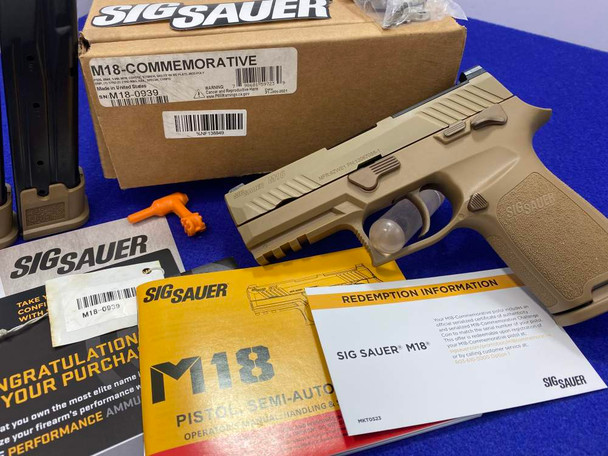 2021 Sig Sauer P320 9mm Coyote PVD 3.9" *LIMITED EDITION M18 COMMEMORATIVE*