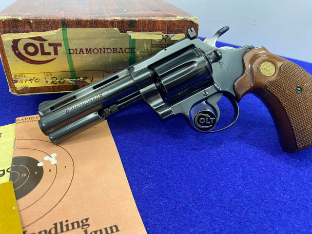 VINTAGE Colt Diamondback .22LR Blue 4" *TIMELESS & COLLECTIBLE SNAKE GUN*