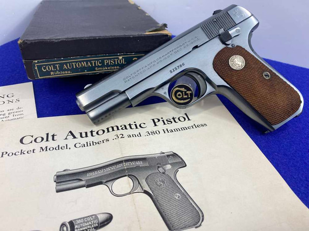 1934 Colt 1903 Pocket Hammerless .32acp Blue 3.75" *MID PRODUCTION TYPE IV*