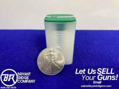 *2025 American Silver Eagles -FACTORY SEALED TUBE OF 20- Troy Ounces .999-GID1151694469