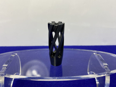 Unreamed Spiral Muzzle Brake Blue/Blk *1/2x28 THREAD/ .25 ID/ .875 OD*-GID1169584709
