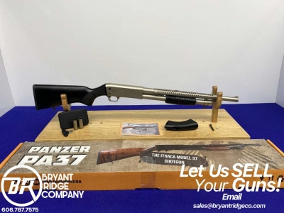 Panzer PA37 12ga Nickel 18.5" *ITHACA M37 CLONE PUMP-ACTION SHOTGUN*