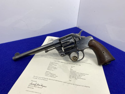 Colt New Army 1901 .38 Colt -SHIPPED TO US GOVERNMENT COMMANDING OFFICER-
