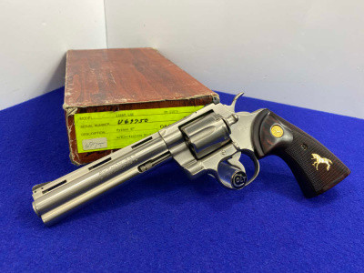 CUSTOM SHOP 1979 Colt Python .357Mag 6" -ULTRA RARE E-NICKEL FINISH-