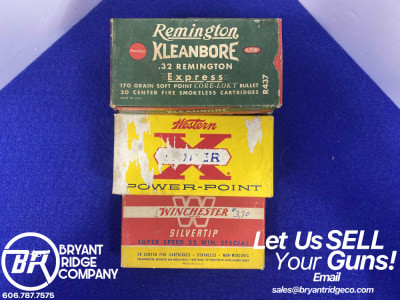 108 Rounds of mixed lot of .32 Win Spl, .32 Rem *MEDIUM-GAME HUNTING AMMO*