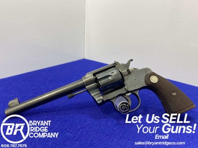 1949 Colt Officers Model .38 Spl Blue 6" *CLASSIC DOUBLE-ACTION REVOLVER*