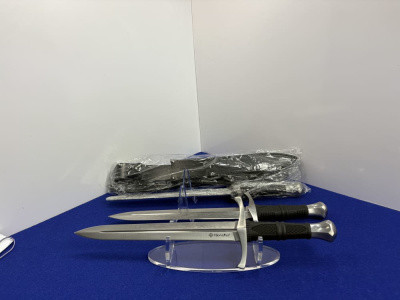 Honshu Crusader Quillon Dagger Lot Of Three With Scabbards *MEDIEVAL STYLE*