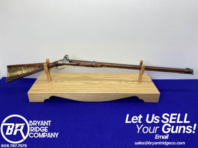 Custom Kentucky Rifle Blue 38" *STUNNING FLINTLOCK BLACK POWDER RIFLE*