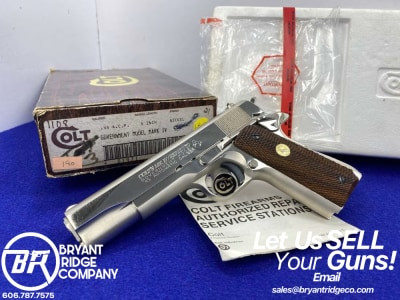1981 Colt Government Series 70 .45acp *ABSOLUTELY GORGEOUS NICKEL MODEL*
