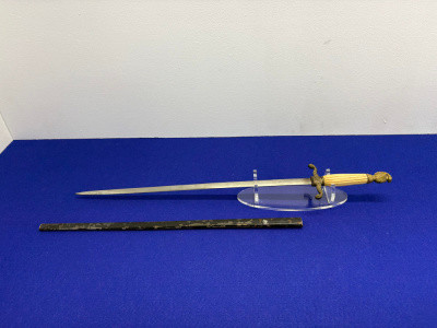 Vintage Court Sword Style Sword W/ Sheath* GRABBING DISPLAY PIECE*
