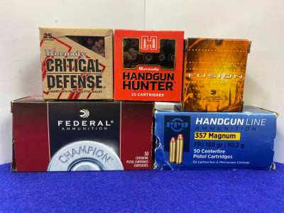 Mixed Lot of 152 Total .357 Mag Ammunition *OUTSTANDING HANDGUN AMMUNITION*