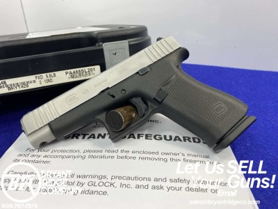 Glock G48 9mm Silver 4.17" *SLIMLINE SEMI-AUTOMATIC EVERYDAY CARRY PISTOL*