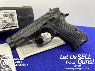 CZ-75 Compact 9mm Luger Black 3.75" *COMPACT VERSION OF LEGENDARY CZ*