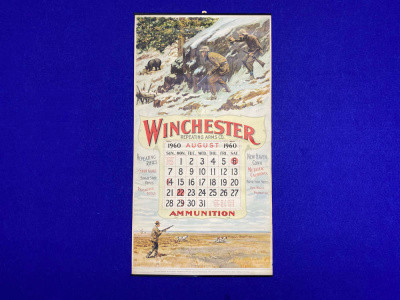 Vintage 1960 Winchester Ammunition Calendar *VINTAGE ADVERTISING*
